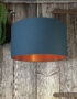 Love Frankie petrol cotton lampshade copper lining