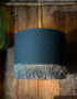 Love Frankie petrol cotton lampshade copper lining fringing
