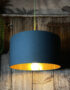 Love Frankie petrol cotton gold lining light on