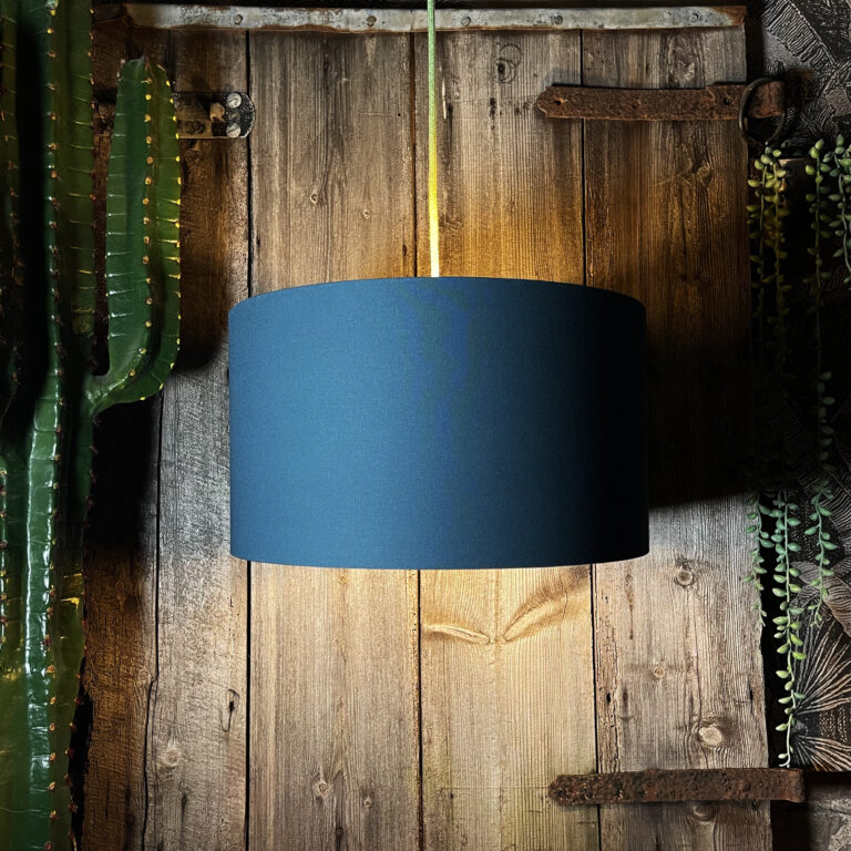 Deep Space Navy Blue Lampshade with Gold Lining Love Frankie