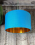 Love Frankie topaz cotton lampshade copper lining