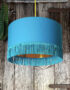Love Frankie topaz cotton lampshade copper lining fringing