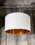 Love Frankie white cotton lampshade copper lining