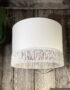 Love Frankie white cotton lampshade gold lining fringing