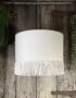 Love Frankie white cotton lampshade copper lining fringing