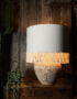 Love Frankie white cotton lampshade copper lining fringing lamp