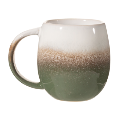 Love Frankie ombre glazed mug in forest green