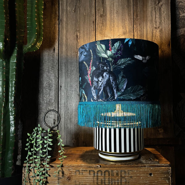 Twilight Deadly Night Shade with Gold Lining and Teal Fringing - 14" x 10" Light On