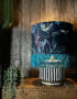 Twilight Deadly Night Shade with Gold Lining and Teal Fringing - 14" x 10" Light On