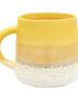 Dip Glazed Tea Mug In Sunshine Yellow and Bone
