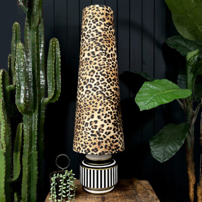Love Frankie luxe leopard velvet cone lampshade