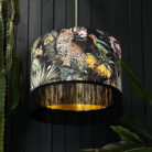 Love Frankie fools paradise velvet lampshade gold lining fringing