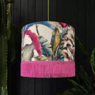 Love Frankie ice jungle velvet lampshade gold lining fringing