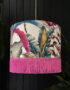 Love Frankie ice jungle velvet lampshade gold lining fringing