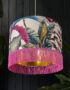 Love Frankie ice jungle velvet lampshade gold lining fringing