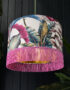 Love Frankie velvet lampshade ice jungle gold lining fringing