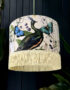 Love Frankie mythical plumes velvet lampshade parchment fringing
