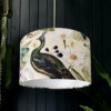 Love Frankie velvet lampshade mythical plumes parchment
