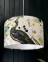 Love Frankie velvet lampshade mythical plumes parchment