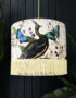 Love Frankie mythical plumes velvet lampshade parchment fringing