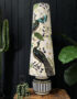 Love Frankie mythical plumes velvet lampshade parchment cone