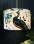 Love Frankie velvet lampshade mythical plumes parchment