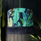 Love Frankie velvet lampshade rainforest fringing