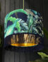 Love Frankie velvet lampshade rainforest gold lining fringing