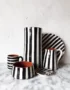 Vertical Stripes Monochrome Ceramic Collection
