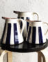 Monochrome Black and White Stripe Pitchers