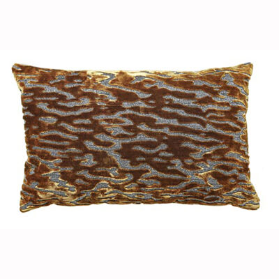 Love Frankie golden coral velvet bolster cushion