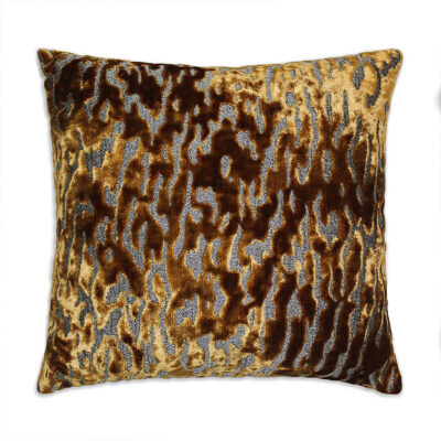 Love Frankie golden coral velvet cushion