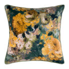 Love Frankie Moody Blooms velvet cushion in Ochre