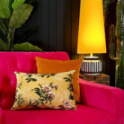 Love Frankie mustard velvet bolster cushion