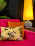 Love Frankie mustard velvet bolster cushion