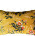 love frankie mustard flora & fauna velvet bolster cushion