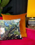 Love Frankie Mythical Plumes velvet cushion