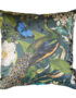 love frankie mythical plumes emerald velvet cushion LARGE