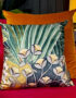Love Frankie rust velvet cushion