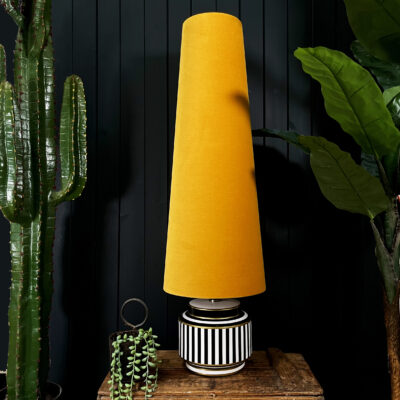 Love Frankie butterscotch velvet cone lampshade