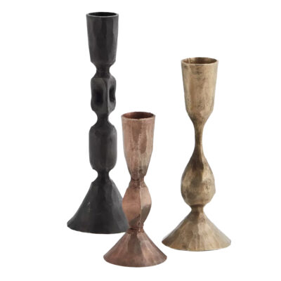Forged Candle holders, Black Copper or Brass