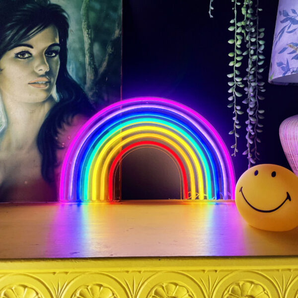Love Frankie large rainbow neon light