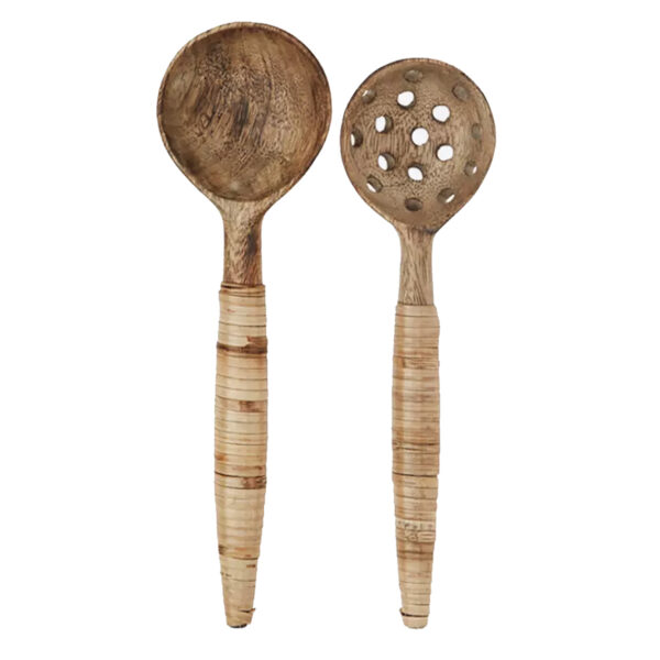 Mango Wooden Serving Spoons Set