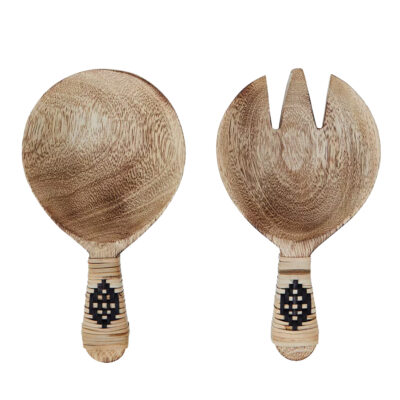 Mango Wood Salad Tossing Set