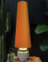 Love Frankie rust velvet oversized cone lampshade