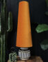 Love Frankie rust velvet oversized cone lampshade