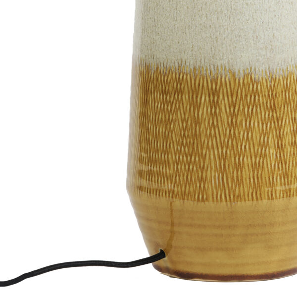 Love Frankie 70s inspired ceramic lamp tan and bone