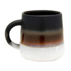 Dip Glazed Tea Mug In Black & Tan