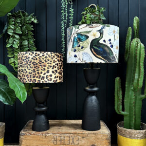 love frankie black hammered lamp base