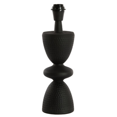 Medium 70's Inspired Hammered Metal Base in Black